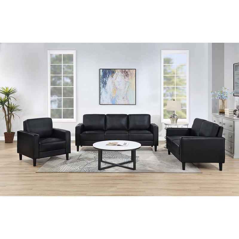 Coaster Furniture Ruth Stationary Leather Look Loveseat 508362 IMAGE 9