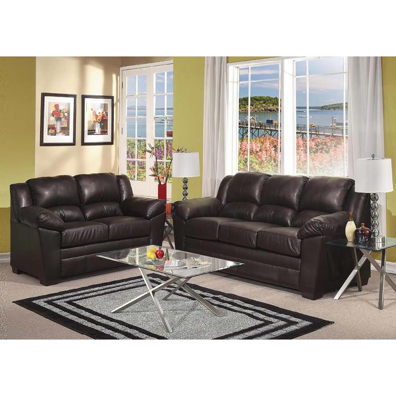 Acme Furniture Bryn Stationary Bonded Leather Loveseat 50411 IMAGE 2