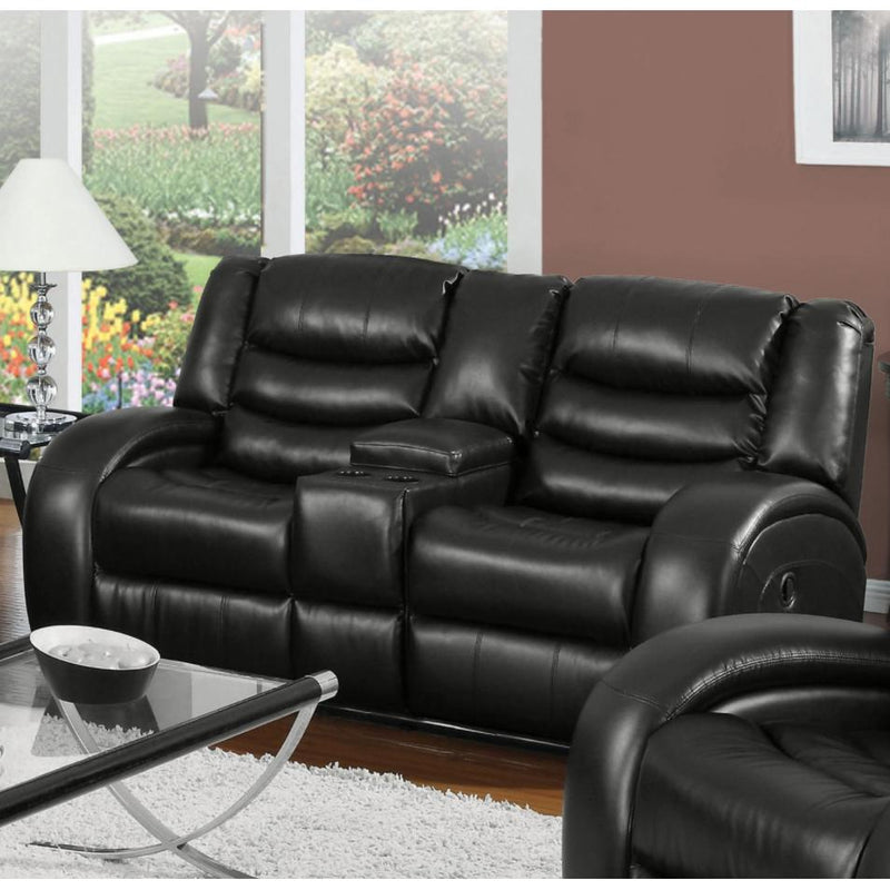 Acme Furniture Dacey Reclining Bonded Leather Match Loveseat 50743 IMAGE 2