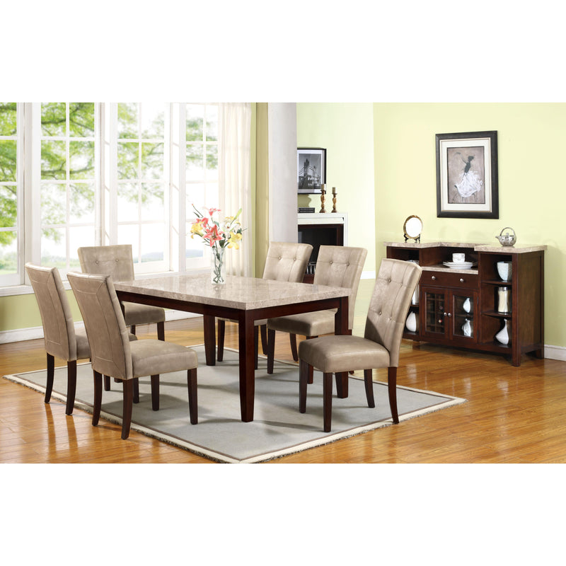 Acme Furniture Britney Dining Table with Marble Top 17058 IMAGE 3