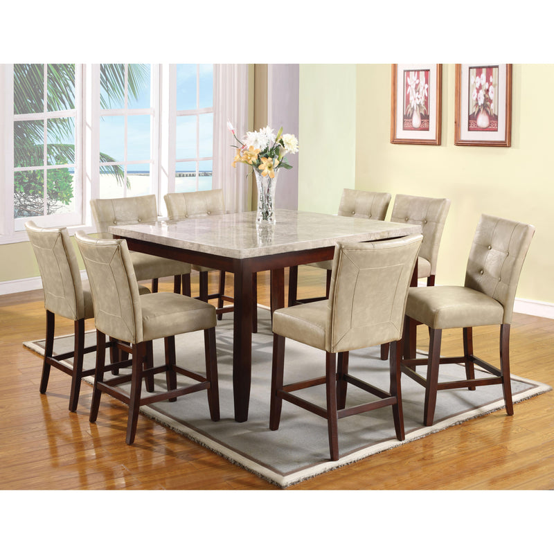 Acme Furniture Square Britney Counter Height Dining Table with Marble Top 17059 IMAGE 4