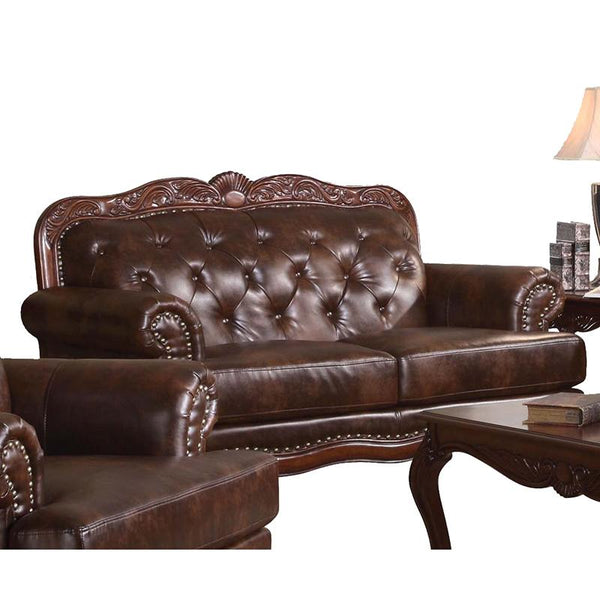 Acme Furniture Stationary Leather Loveseat 5946 IMAGE 1
