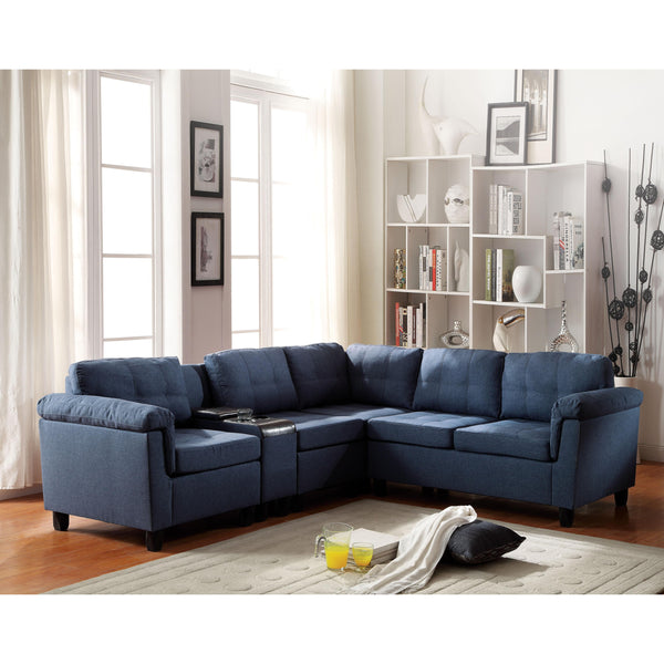 Acme Furniture Cleavon Fabric 3 pc Sectional 51525 IMAGE 1