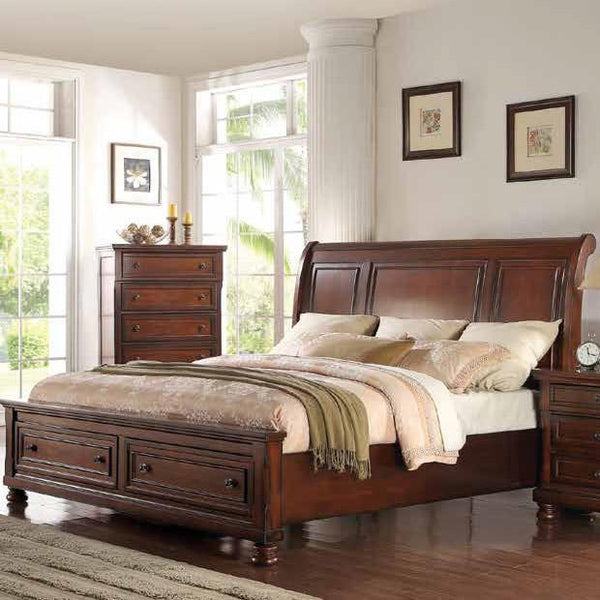 McFerran Home Furnishings California King Panel Bed with Storage B608-CK IMAGE 1